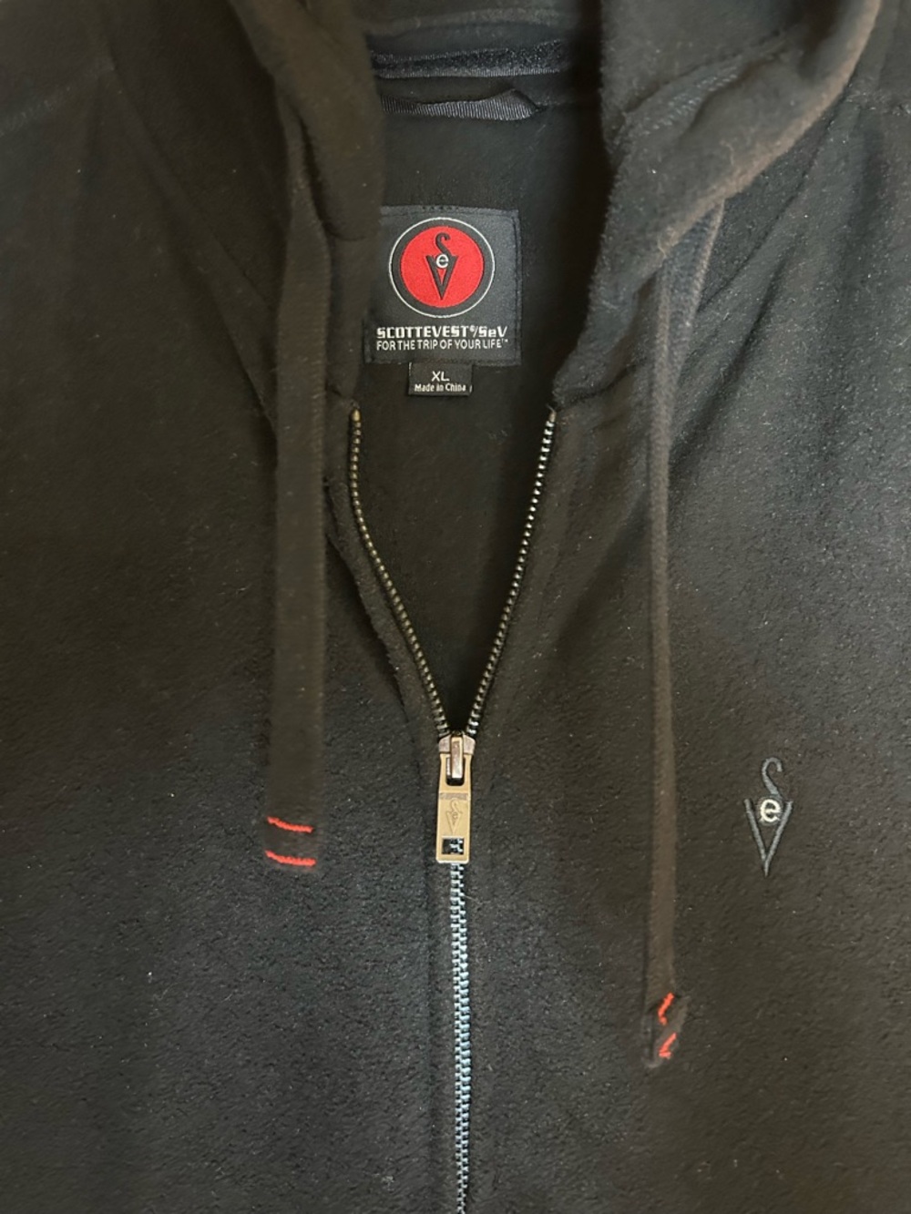 Scottevest TEC Full Zip Fleece Hoodie - Men's XL - Black